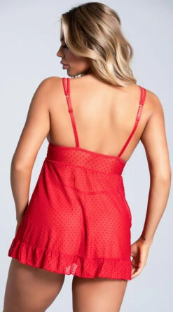 Sheer Open Cup Babydoll And Panty -Forplay Shop BA 3104 8 YANDY PS02032021