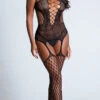 Fishnet And Corset Front Suspender Bodystocking 2 Fishnet And Corset Front Suspender Bodystocking -Forplay Shop BA 3125 BLACK PS06062019 2
