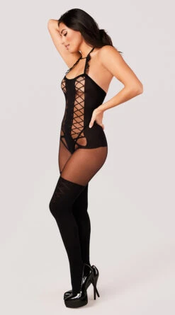 Be Wicked Good At Being Bad Bodystocking -Forplay Shop BW 1907 BODYSTOCKING BLACK 0243