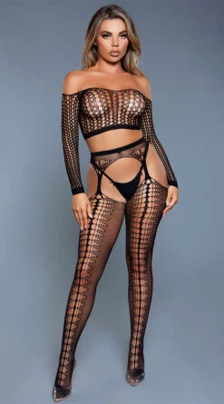 Be Wicked Run The World Bodystocking Set