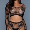 Be Wicked Floral Delight Bodystocking Set