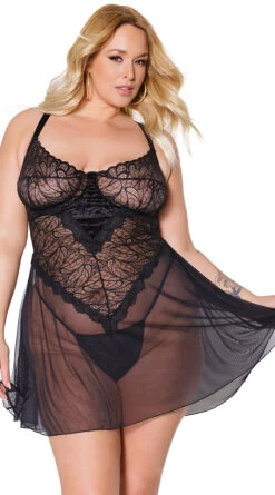 Coquette Plus Size Sensual Luxury Babydoll Set
