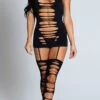 Dreamgirl Ripped Garter Dress 2 Dreamgirl Ripped Garter Dress -Forplay Shop DG 0233 BLACK PS05172019 3