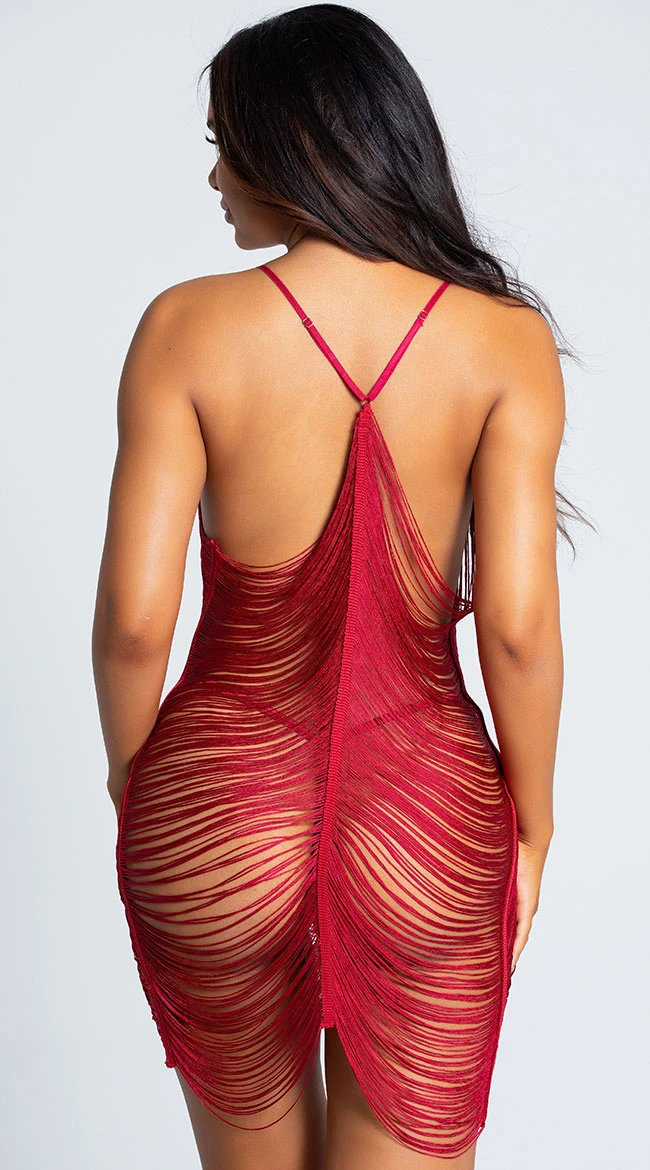 Dreamgirl Fringed Beauty Chemise Set 7 Dreamgirl Fringed Beauty Chemise Set - Image 5