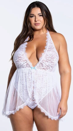 Dreamgirl Plus Size Please Me Babydoll Set