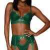 Dreamgirl Garden Of Evergreen Bra Set -Forplay Shop DG 12688 Evergreen F 2022OCTOBER50934