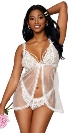 Dreamgirl Beaded Love Flyaway Babydoll Set