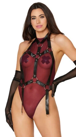 Dreamgirl Domme Lover Teddy And Harness Set
