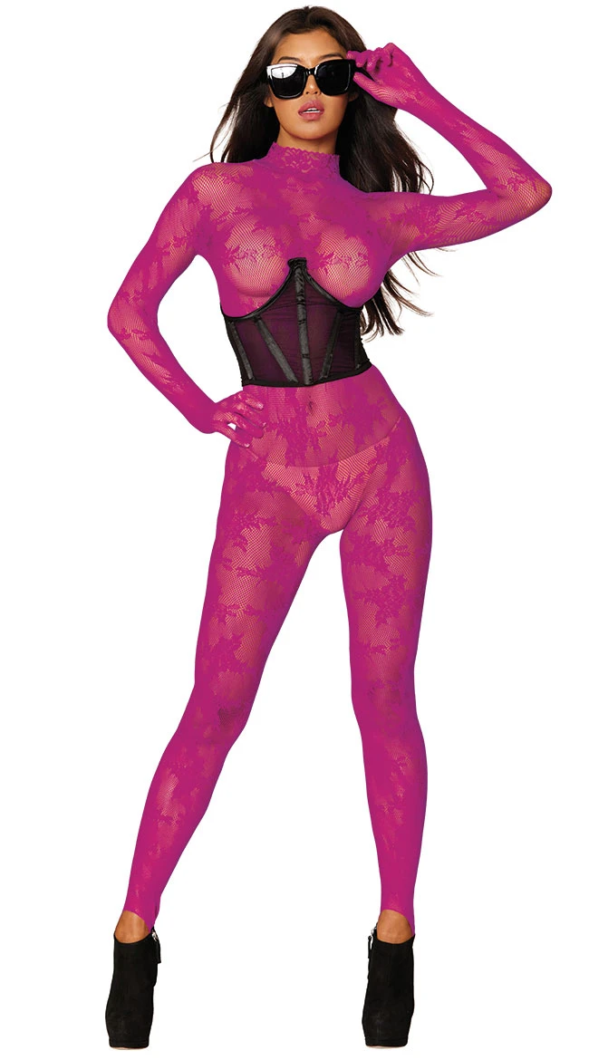 Dreamgirl Azalea Floral Bodystocking 4 Dreamgirl Azalea Floral Bodystocking - Image 2