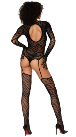Dreamgirl Zebra Fishnet Bodystocking 5 Dreamgirl Zebra Fishnet Bodystocking -Forplay Shop DG 420 Black Back 2023MAY