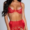 Romantic Red Lace Bra Set