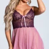 Jasmine Plum Babydoll Set 1 Jasmine Plum Babydoll Set -Forplay Shop EC 37597 3 YANDY PS02042021