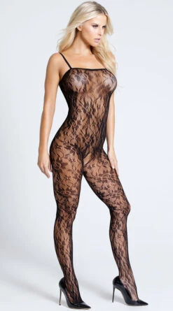 Rose Lace Bodystocking -Forplay Shop EM 1610 BLACK PS06132019 11