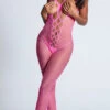 Open Bust And Crotch Diamond Net Bodystocking 1 Open Bust And Crotch Diamond Net Bodystocking -Forplay Shop EM 1684 PINK PS06062019 4