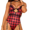 Plaid Romance Teddy -Forplay Shop EM 77127 f 2021NOV42672