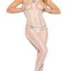 White Open Cup Fishnet Bodystocking 1 White Open Cup Fishnet Bodystocking -Forplay Shop EM 81646 f