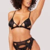 Love Lace Bralette And Garter Set