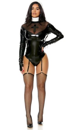 Forplay One Holy Chic Costume -Forplay Shop FP 551529 black alt5 lg 2021HALLOWEEN
