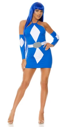 Forplay Mega Power Babe Costume -Forplay Shop FP 551541 blue alt3 lg 2021HALLOWEEN