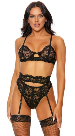 Forplay Craving You Garter Bra Set