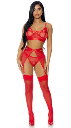 Forplay Kiss Of Gold Lingerie Set -Forplay Shop FP 772106 red alt4 lg 2022JULY49835