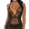Forplay Fishnet Lace Chemise Set 1 Forplay Fishnet Lace Chemise Set -Forplay Shop FP 779306 black alt1 lg 2019JAN