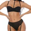 Forplay Sheer Choker Bra Set -Forplay Shop FP 779380 black alt1 lg 2019JAN