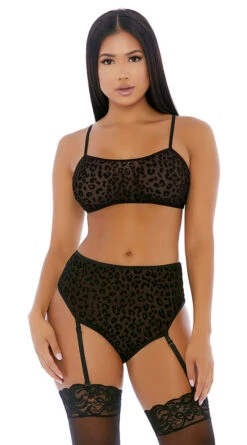 Forplay Lustful Leopard High Waist Bra Set