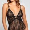 Just In Lace Teddy -Forplay Shop IL 85025 BLAC F 2021MAR28954