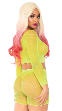 LEG AVENUE Rhinestone Ready Biker Short Set -Forplay Shop LA 81608 02 033 2020FEB18808