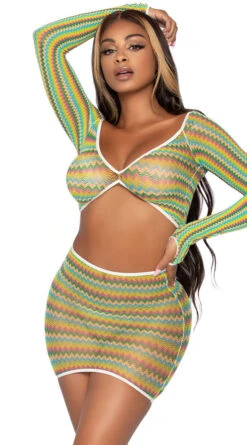 LEG AVENUE Zig Zag Zest Crop Top Set 10 LEG AVENUE Zig Zag Zest Crop Top Set -Forplay Shop LA 81629 01 126 2021MAR28878