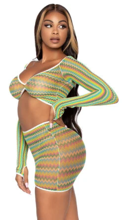 LEG AVENUE Zig Zag Zest Crop Top Set 15 LEG AVENUE Zig Zag Zest Crop Top Set -Forplay Shop LA 81629 04 126 2021MAR28878