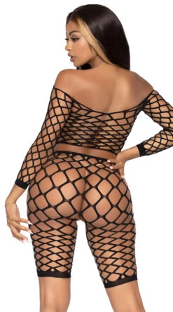 LEG AVENUE Net It Together Biker Short Set -Forplay Shop LA 81633 02 001 2021MAR28878
