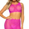 LEG AVENUE Neon Crochet Crop Top And Skirt Set 2 LEG AVENUE Neon Crochet Crop Top And Skirt Set -Forplay Shop LA 81651 001 029 2022APR47820