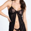 LEG AVENUE Romantic Lace Babydoll Set 1 LEG AVENUE Romantic Lace Babydoll Set -Forplay Shop LA 8782 BLK 1 YANDY PS06302021
