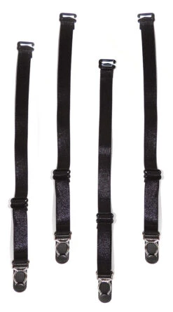 Four Piece Garter Strap Set -Forplay Shop MS GS01 BLK