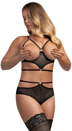 Strap Down To Nothing Bra Set -Forplay Shop MS M249 BLK 2021APR32465