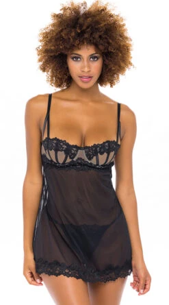 Mesmerizing Mesh Babydoll Set