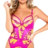 Roma Orchid And Mango Embroidered Teddy -Forplay Shop RM LI519 F 2022APRIL47919