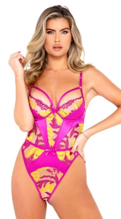 Roma Orchid And Mango Embroidered Teddy