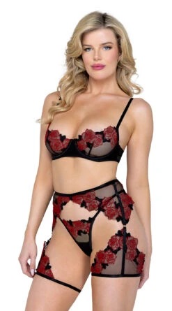 Roma Rosa Bella Wraparound Garter Set -Forplay Shop RM LI543 2023JAN54288