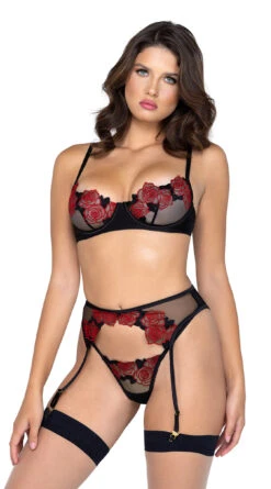 Roma Rosa Bella Bra And Garter Set