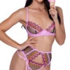 Roma Strawberry Sherbet Bra And Garter Set -Forplay Shop RM LI597 APR2023