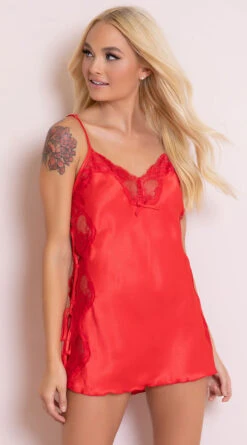 Charmeuse Lace Chemise 11 Charmeuse Lace Chemise -Forplay Shop SO 20015 RED 10 PS05302018 2