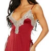 Smooth Operator Satin Chemise -Forplay Shop SO SS1046 frt Burg 2022JAN37095