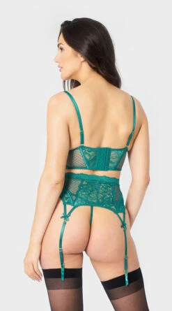 On Point Mesh And Lace Bra Set -Forplay Shop ST 10887 GREEN 05 YANDY PS03302022