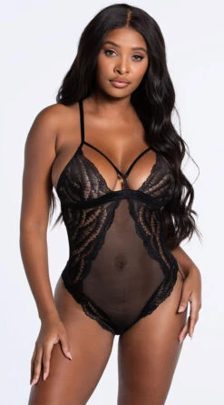 Come Hither Mesh Teddy -Forplay Shop ST 11063 BLK 3 YANDY PS10202021