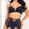 Nora Exquisite Lace Bra Set 2 Nora Exquisite Lace Bra Set -Forplay Shop ST 11093 BLUE F 2020APR19375