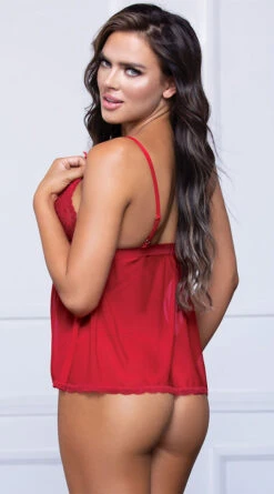 Flirty Flyaway Babydoll Set -Forplay Shop ST 11210P RED B 2020OCT25700