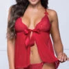 Flirty Flyaway Babydoll Set 2 Flirty Flyaway Babydoll Set -Forplay Shop ST 11210P RED F 2020OCT25700